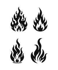 Fire flames  vector illustration.