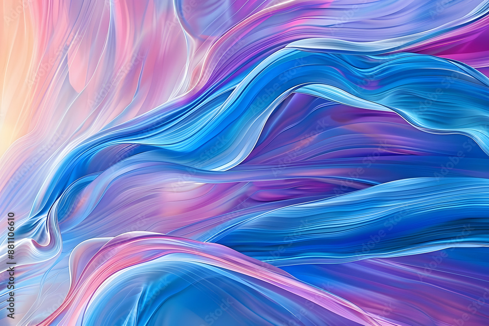 Poster wavy colorful background made of flowing paint. abstract background for graphic design.