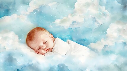 Newborn baby watercolor background, bestseller