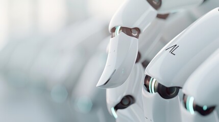 AI-driven robots collaborating, innovative workspace, flat design illustration, realistic photo, cinematography, hyper realistic