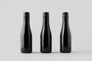 Small red wine bottle mockup. Burgundy, alsace, rhone shape.