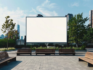blank billboard on the street