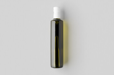 Olive, sunflower, sesame oil bottle mockup, top view.