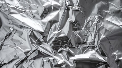 Shiny silver foil paper with space for text abstract textured backdrop