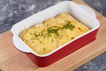 Cannelloni bolognese on the table