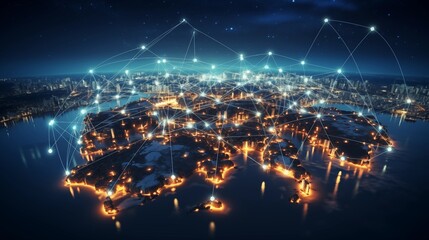 Global communication networking concept, global connecion