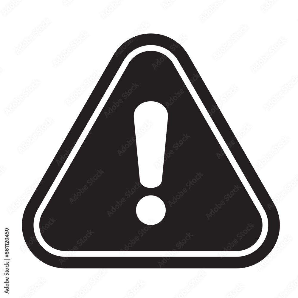 Poster alert icon. warning sign and symbol. exclamation mark in triangle.