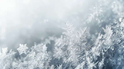 white christmas background with snowflakes