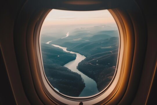 Cielo desde la ventanilla del avi&oacute;n, paisaje desde la ventana de un avi&oacute;n