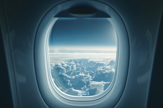 Cielo desde la ventanilla del avi&oacute;n, paisaje desde la ventana de un avi&oacute;n