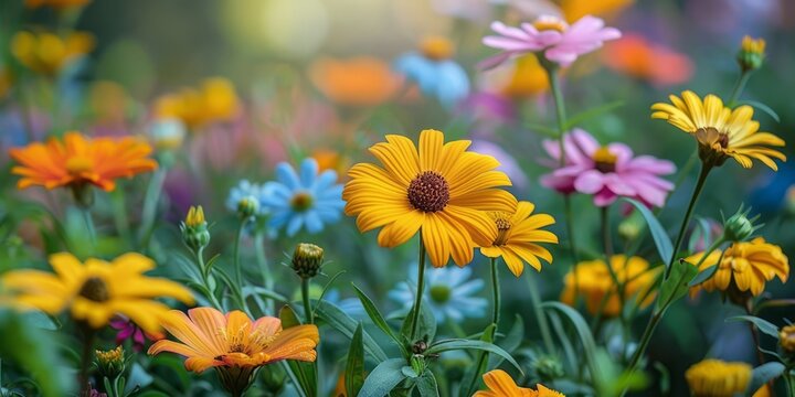 Community garden blooming on National Garden Day, July 18th, vibrant flowers, gardening enthusiasts, summer growth