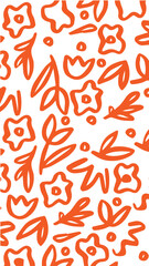fondo hojas naranja dibujo vectorial 
