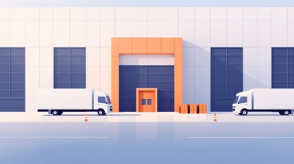 Naklejka premium Industrial sector, complex factory buildings and machinery, flat design illustration, realistic photo, cinematography, hyper realistic