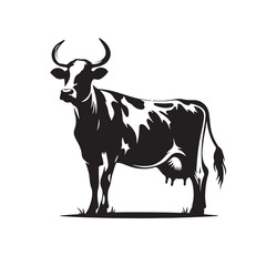 cow on white background