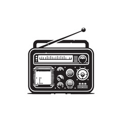 radio illustration vector