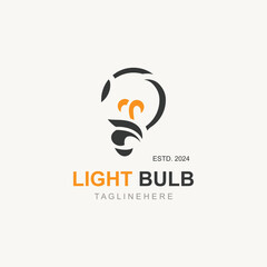 Light bulb creative lamp logo icon and business design bulb digital technology smart idea template