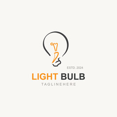 Light bulb creative lamp logo icon and business design bulb digital technology smart idea template