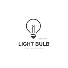 Light bulb creative lamp logo icon and business design bulb digital technology smart idea template