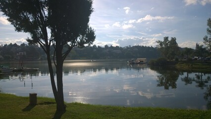 lake and mountains