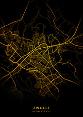 Zwolle City Map Poster Minimalist - Zwolle City Modern Wall Art Home Decor Ready to Printable
