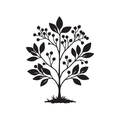 Flower silhouette vector style.