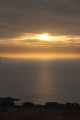Obraz premium Sunset at viewpoint Mirador del Rio, Lanzarote