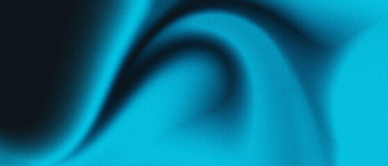 Abstract Noisy Dark Cyan Colored Grainy Gradient Background Blurred Defocused Noise Texture Template For Banner, Poster, Wallpaper, Backdrop, Presentation