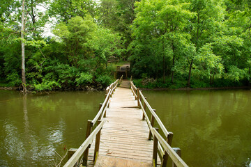 Foot bridge over a creek