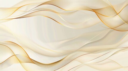 Abstract Golden Waves Background