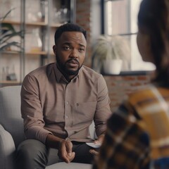 Man in a Therapy Session
