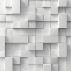 3D rendering of a minimalist background with a white geometric pattern