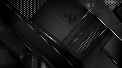 Obraz premium Abstract Black and White Geometric Pattern