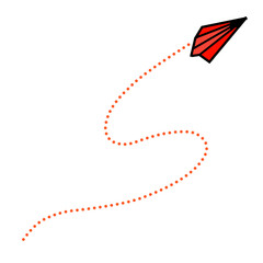 Obraz premium flying paper airplane