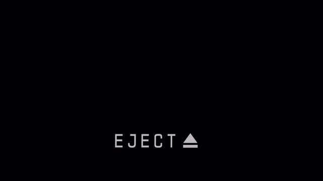 animated Video recorder VHS player controls with alpha channel overlay  [4K]