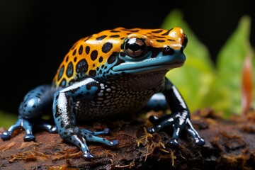 Fototapeta premium Vibrant Blue and Red Tree Frog Close-Up