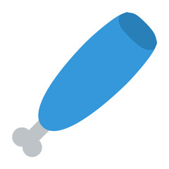 stethoscope icon color or logo illustration flat color blue style