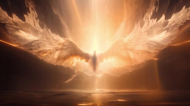 Celestial beings with radiant wings and angelic voices embodying pure light. Concept Celestial Beings, Radiant Wings, Angelic Voices, Pure Light, Heavenly Creatures