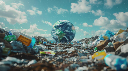 The week of the Global action We clean the world. Let's clear the planet of debris. environmental pollution. The planet is in the trash