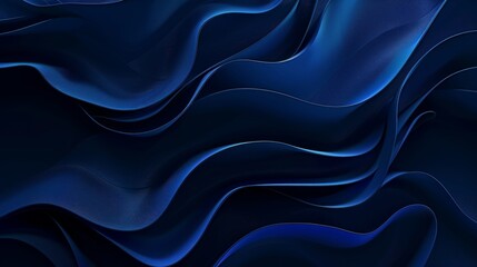 Fototapeta premium Abstract blue layered waves pattern. Digital 3D illustration with flowing shapes.