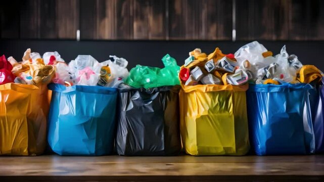 Challenges faced in waste recycling initiatives. Concept Waste management, Recycling processes, Environmental impact, Community engagement, Resource allocation