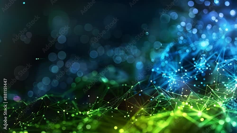 Poster futuristic blockchain tech backdrop with digital elements and abstract design. concept futuristic te