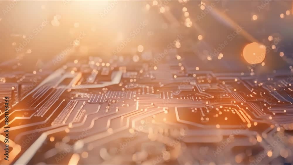 Poster abstract circuit board design in electronic technology background. concept circuit design, electroni