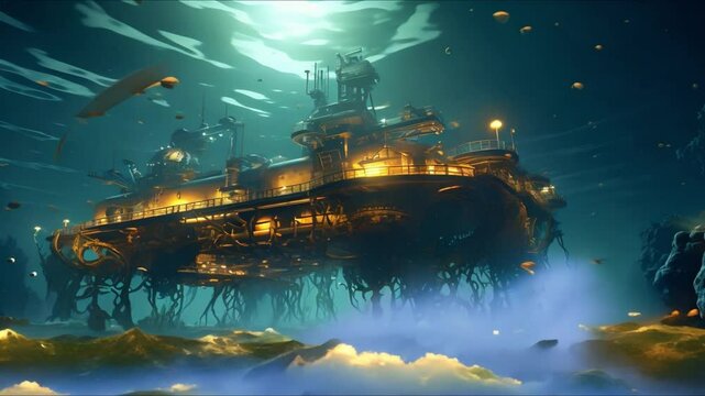 Advancements in subsea processing technology enhance oil recovery while minimizing environmental impact. Concept Subsea Processing Technology, Oil Recovery, Environmental Impact, Advancements