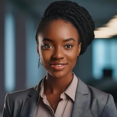 Fototapeta premium Professional Businesswoman in Modern Office Setting