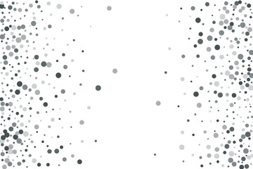 Silver glitter confetti on a white background. Illustration of a drop of shiny particles. Decorative element. Luxury background for your design, cards, invitations, gift, vip.