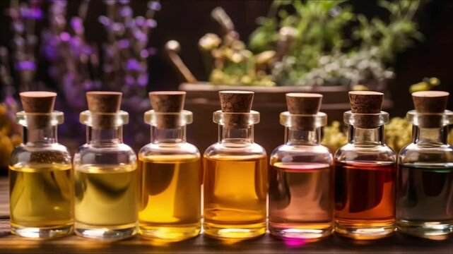 Wildflower Extracts: Essential Oils for Aromatherapy and Relaxation. Concept Aromatherapy, Relaxation, Essential Oils, Natural Remedies, Wildflower Extracts