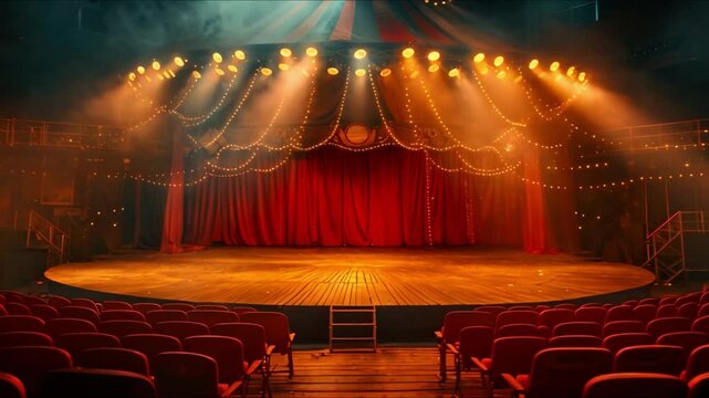 "Amusement Show Features a Circus Tent at the Arena's Center". Concept Amusement Show, Circus Tent, Arena, Center, Features