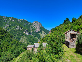 La Llamera village, Somiedo Natural Park and Biosphere Reserve, Asturias, Spain
