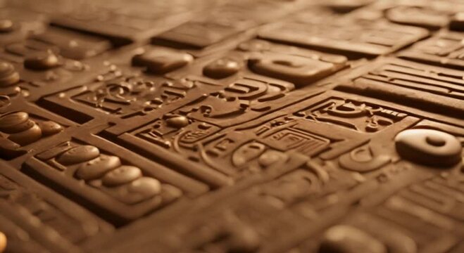 Ancient egyptian hieroglyphics 4k animation