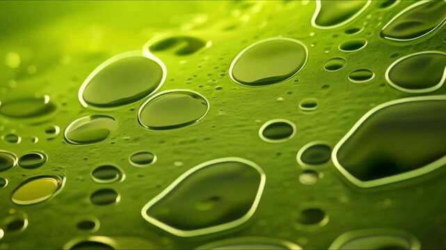 Visual representation of green algae cells. Concept Microscopic Vision, Algae Cells, Biological Structures, Cellular Organelles, Science Illustrations